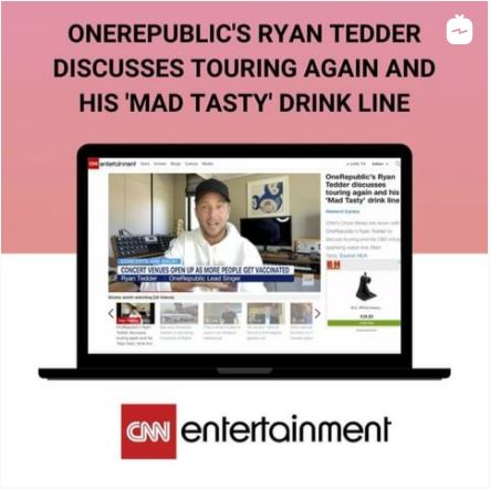 ONEREPUBLIC'S RYAN TEDDER DISCUSSES TOURING AGAIN AND HIS 'MAD TASTY' DRINK LINE