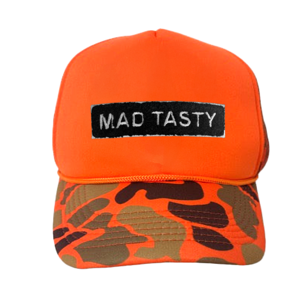 PRESALE - Orange Camo Foam Trucker Chenille Patch